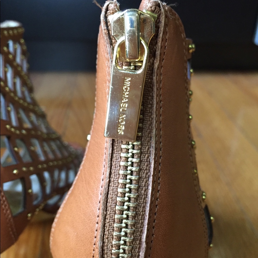 Michael Kors Heels Caged Sandals Brown and gold - Picture 7 of 8